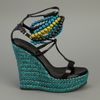 Burberry Prorsum Wedge Sandal in Black - Lyst