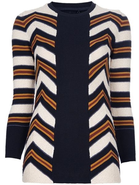 Burberry Prorsum Tribal Print Top in Blue - Lyst