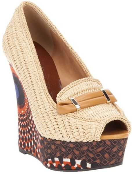 Burberry Prorsum Wedge Shoe in Beige (nude) - Lyst