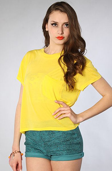Cheap Monday The Holly Tee in Yellow - Lyst