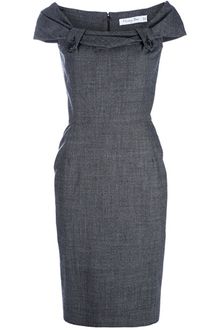 Dior Button Detail Dress - Lyst