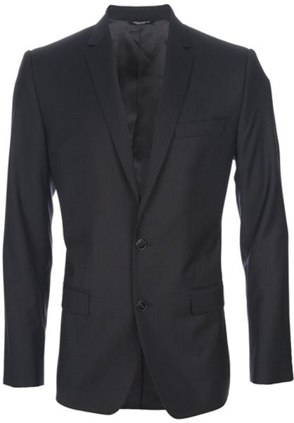 Dolce & Gabbana Two Button Suit in Blue for Men - Lyst