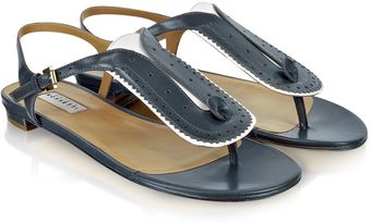 Fratelli Rossetti Blue Leather Thong Sandal - Lyst