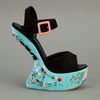 Giuseppe Zanotti Concave Wedge Sandal in Blue (black) - Lyst
