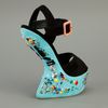 Giuseppe Zanotti Concave Wedge Sandal in Blue (black) - Lyst