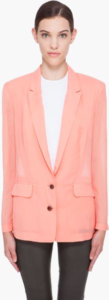 Hussein Chalayan Peach Split Back Blazer in Pink - Lyst