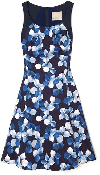  Floral Vneck Flounce Dress 