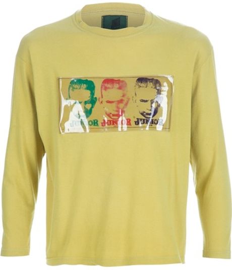 Jean Paul Gaultier Plastic Detail Sweater in Yellow for Men - Lyst