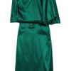 Lanvin Asymmetric Silksatin Dress in Green - Lyst