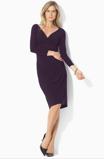  Surplice Matte Jersey Dress 