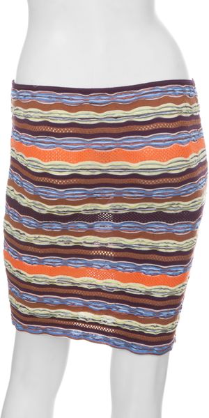  Stripe Pucker Tube Skirt 