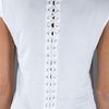 Mcq By Alexander Mcqueen Lace Up Back Tshirt in White - Lyst