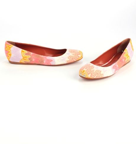 Missoni Ballet Flat in Multicolor (multi pink) - Lyst