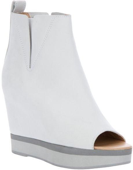 Mm6 By Maison Martin Margiela Wedge Ankle Boot in White - Lyst