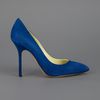 Pollini Suede Pumps in Blue - Lyst