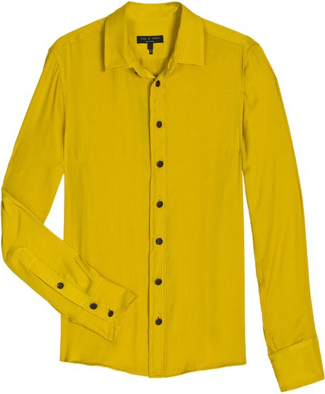 Rag & Bone New 88 Mustard Shirt in Yellow (mustard) - Lyst