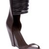 Rick Owens Leather Sandals in Brown - Lyst