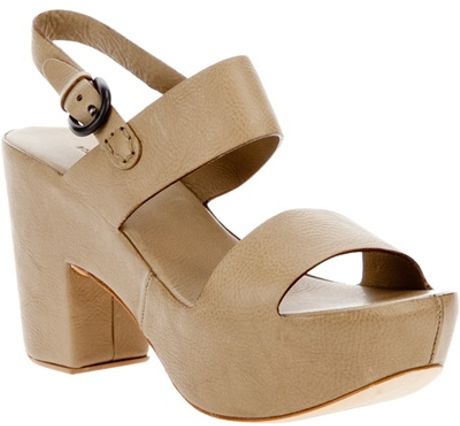 Roberto Del Carlo Bianca Sandal in Beige (green) - Lyst