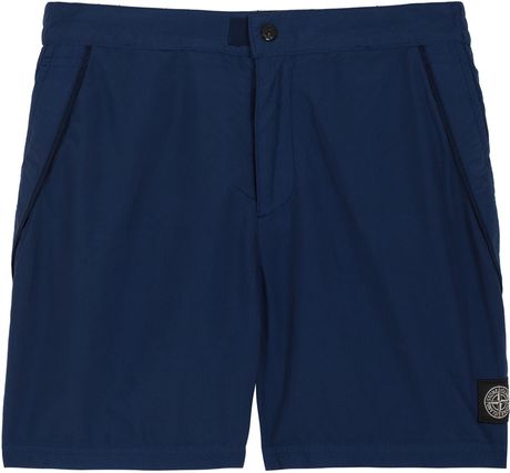 Stone Island Brushed Nylon Beach Short in Blue for Men - Lyst