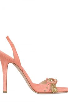 Valentino 100mm Rock Stud Suede Sandals - Lyst