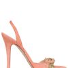 Valentino 100mm Rock Stud Suede Sandals in Pink - Lyst