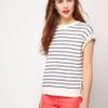 Asos Collection Asos Top in Loop Back Marl in Blue (navy) - Lyst