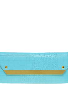 Asos Metal Bar Croc Clutch - Lyst