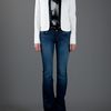 Balmain Structured Open Front Blazer in White - Lyst
