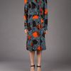 Burberry Prorsum Printed Coat in Blue - Lyst