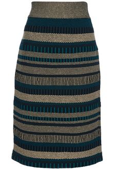 Burberry Prorsum Striped Pencil Skirt - Lyst