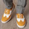 Christian Louboutin Golfito Leather Shoes in Orange for Men (mustard) - Lyst
