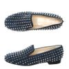 Christian Louboutin Rolling Spike Slipper Shoes in Blue (navy) - Lyst