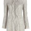 Dolce & Gabbana Lace Detail Jacket in Beige - Lyst