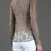 Dolce & Gabbana Floral Lace Shirt in Beige (floral) - Lyst