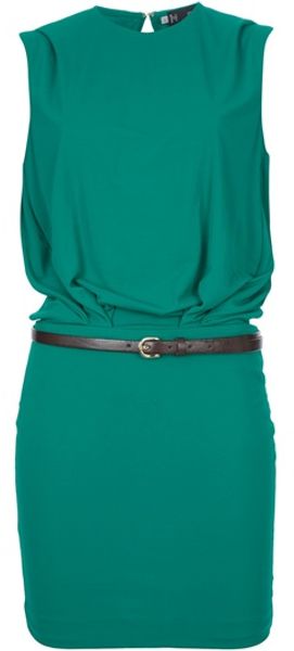 Dsquared2 Open Back Dress in Green - Lyst