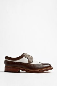 Grenson Chocolate Cream Longwing Sid Correspondant Brogues - Lyst
