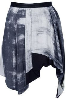 Helmut Lang Asymmetric Printed Skirt - Lyst