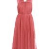 Lanvin Silk Tulle Grecian Dress in Red (raspberry) - Lyst