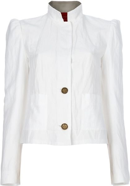Lanvin Short Jacket in White - Lyst