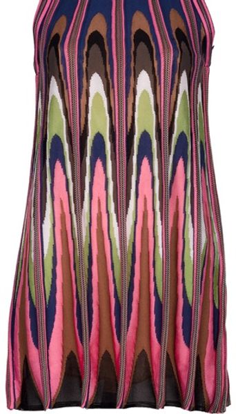 M Missoni Patterned Mini Dress in Multicolor (pink) - Lyst