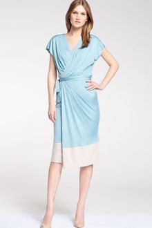 Maggy London Colorblock Faux Wrap Dress - Lyst