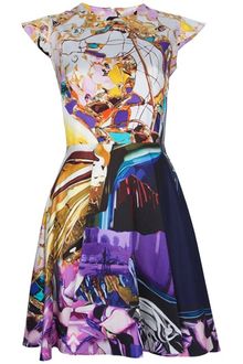 Mary Katrantzou Babelona Cap Sleeve Dress - Lyst