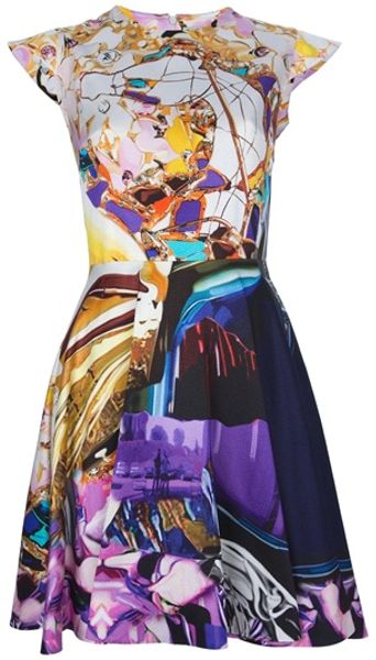 Mary Katrantzou Babelona Cap Sleeve Dress in Multicolor (multi) - Lyst