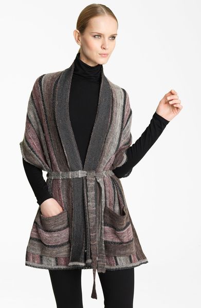Missoni Drape Cardigan in Purple (purple grey) - Lyst