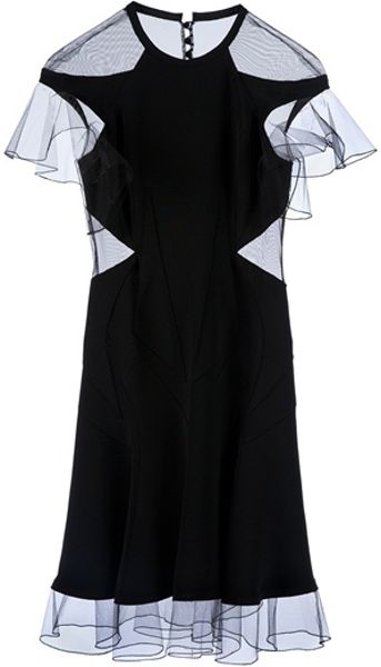 Prabal Gurung Cut Out Dress in Black - Lyst