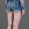 Rag & Bone Destroyed Emma Short in Blue - Lyst