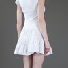 Red Valentino Tiered Skirt in White - Lyst