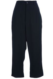 Rick Owens Woven Cropped Trousers - Lyst