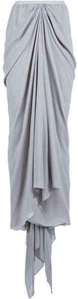 Rick Owens Fishtail Skirt in Gray (pearl) - Lyst