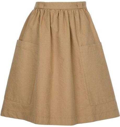 See By Chloé High Waist Skirt in Beige - Lyst